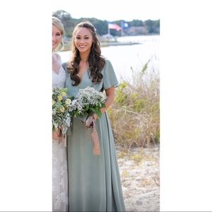 Dusty green maxi dress